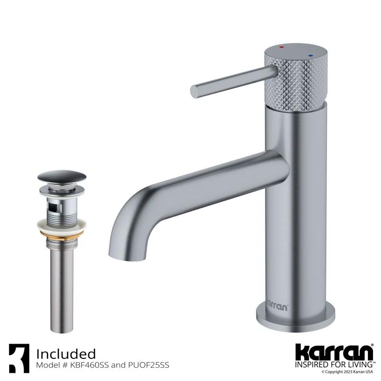 Tryst Single-Hole Single-handle Bathroom Faucet with Drain Assembly