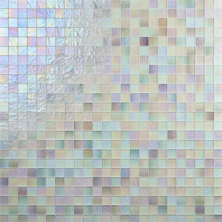 Speckle 11.73" x 11.73" Iridescent 2" Squares Glass Mosaic Wall Tile (0.95 Sq. Ft. / Sheet)