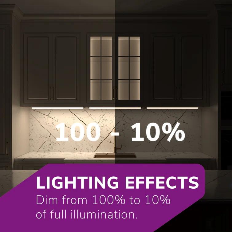 Inlight 5000K Dimmable Under Cabinet LED Lights, selectable inches, Hardwired Only