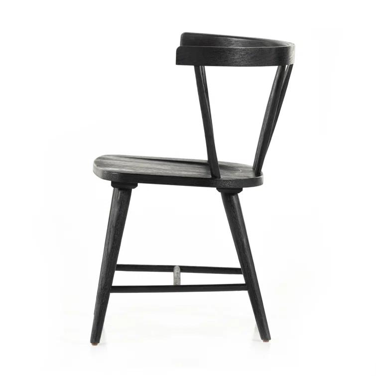 Black Oak Windsor Slat Back Side Chair