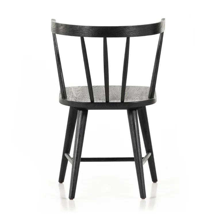 Black Oak Windsor Slat Back Side Chair