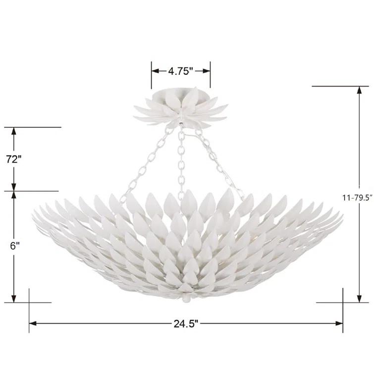 Broche 6 - Light Semi Flush Mount