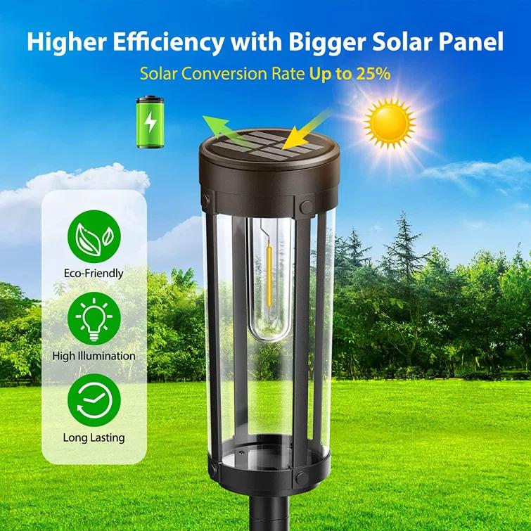 LETMY Solar Powered Integrated LED Pathway Light Pack (Set of 6)