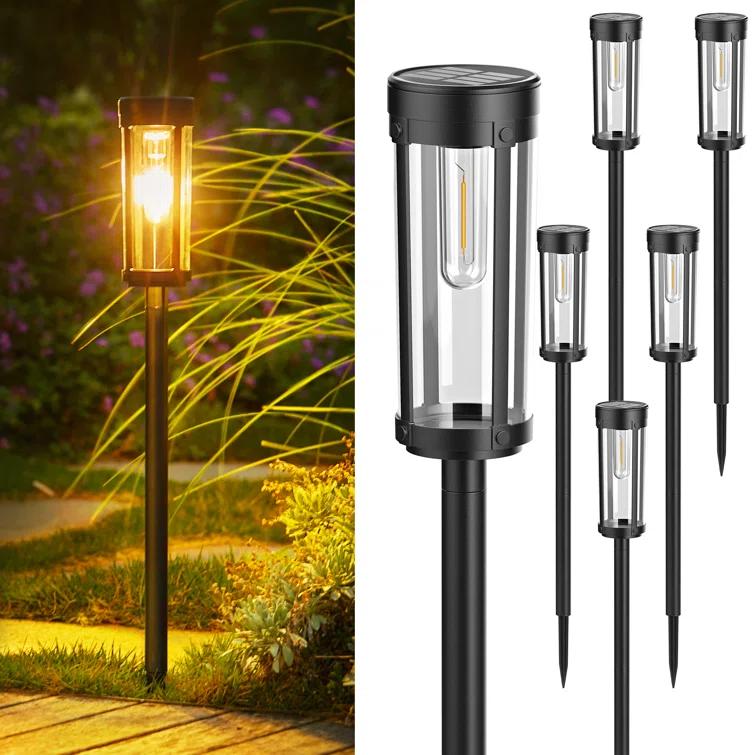 LETMY Solar Powered Integrated LED Pathway Light Pack (Set of 6)