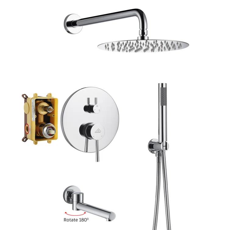 PureEssence Pressure-Balanced (Temperature And Volume) All-In-One Kit with Rough in-Valve