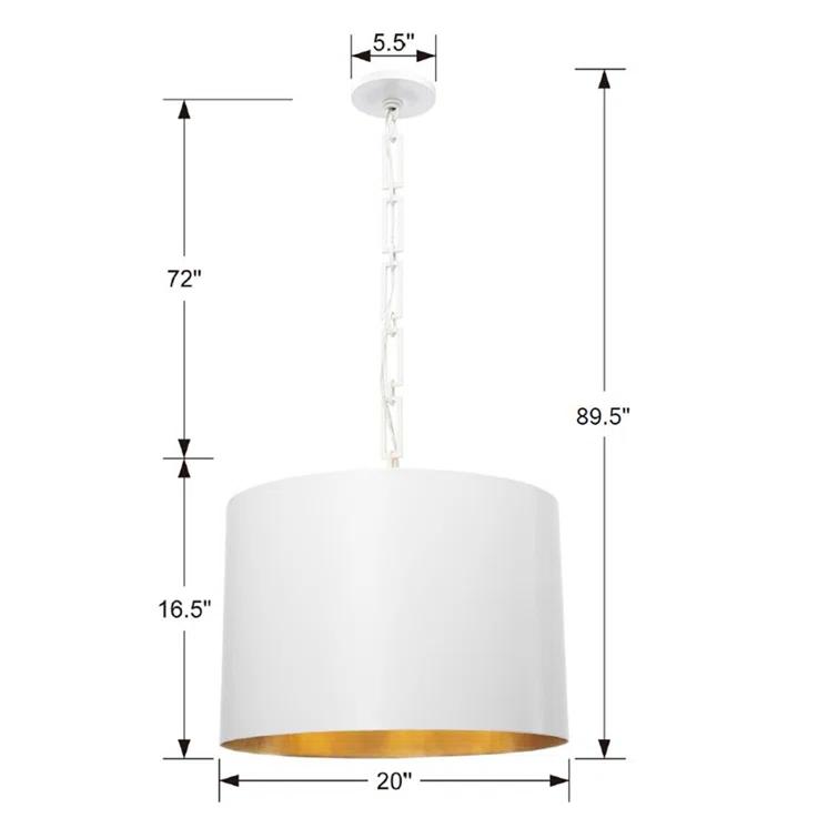 Crystorama Lighting Alston 6 - Light Chandelier in  Matte White/Antique Gold