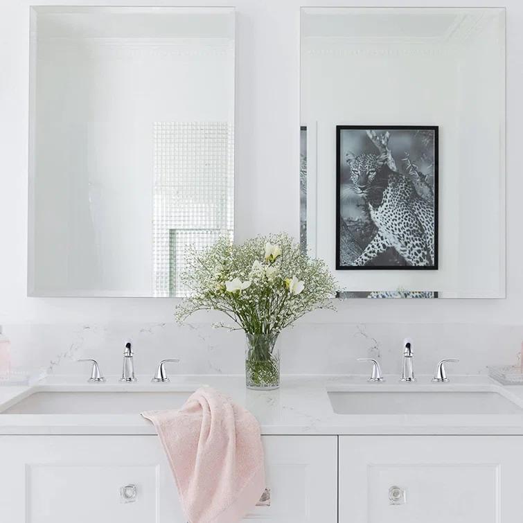 Aleasha Widespread Bathroom Sink Faucet, 3 Hole Faucet With Pop-Up Drain