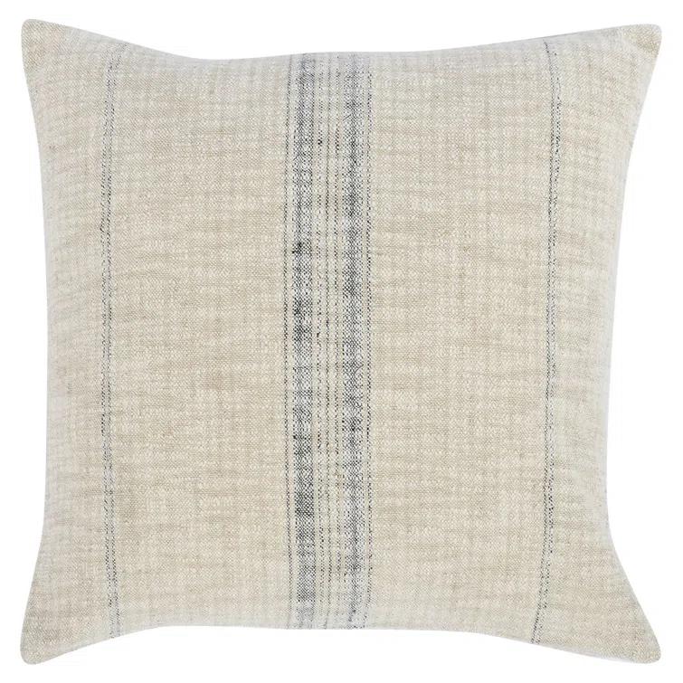 Lamina Pillow - Natural and Black / 22" x 22"
