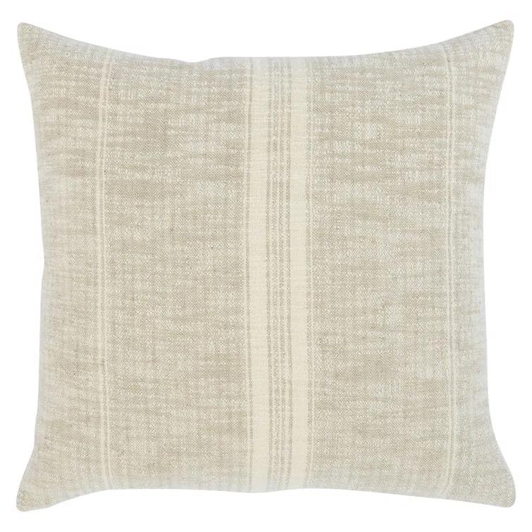 Lamina Pillow - Natural and Ivory / 22" x 22"