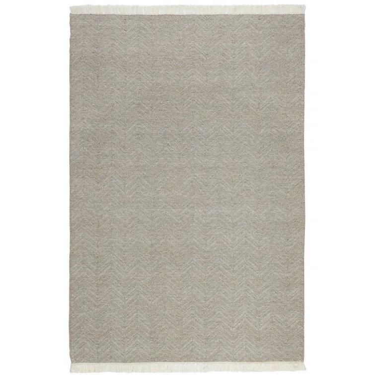Handmade Flatweave Neutral Gray Rug