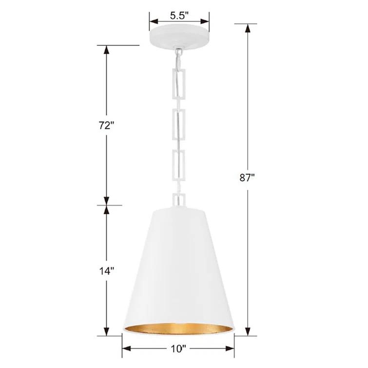 Crystorama Lighting Alston 2 - Light Chandelier in  Matte White/Antique Gold