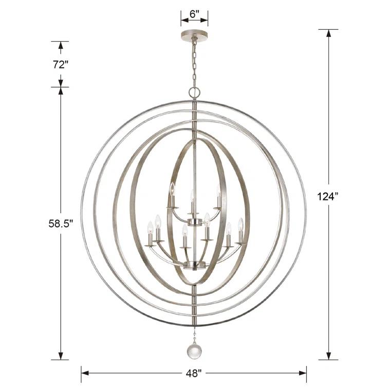 Salas 9 - Light Dimmable Globe Chandelier