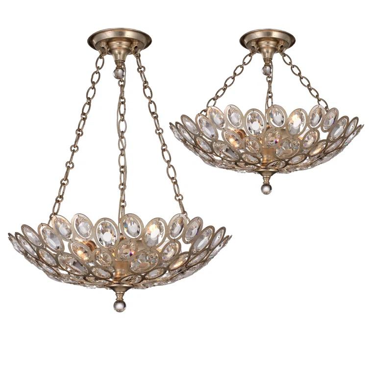 Crystorama Lighting - Three Light Chandelier - Chandelier - Sterling - Three