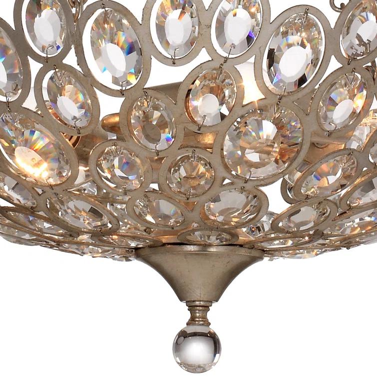 Crystorama Lighting - Three Light Chandelier - Chandelier - Sterling - Three