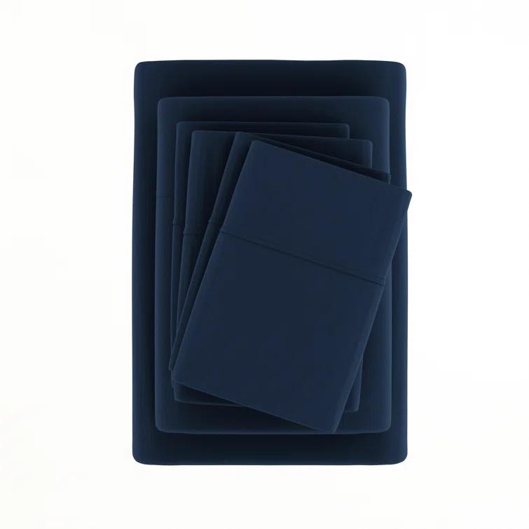 Simply Soft Brushed Microfiber Solid 6 Piece Sheet Set