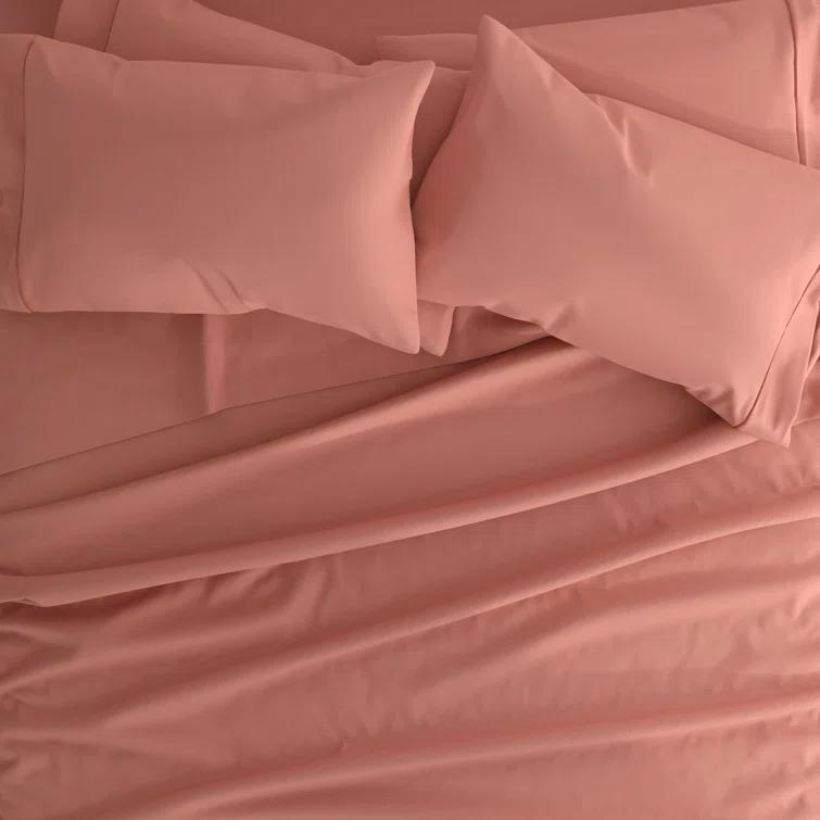 Simply Soft Brushed Microfiber Solid 6 Piece Sheet Set