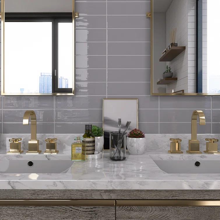 Supreme Tile Zarati 2.95 in. X 11.81 in. Polished Ceramic Subway Wall Tile