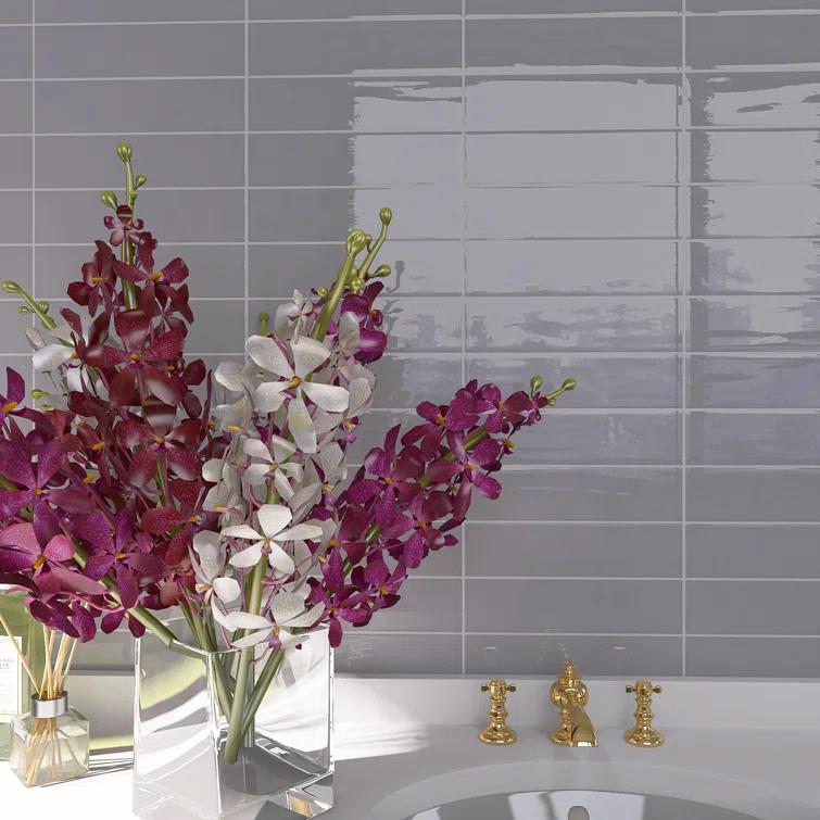 Supreme Tile Zarati 2.95 in. X 11.81 in. Polished Ceramic Subway Wall Tile