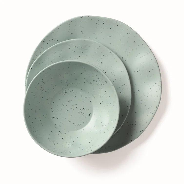 Oneida Terrazzo Melamine 12 Piece Dinnerware Set & Reviews | Birch Lane
