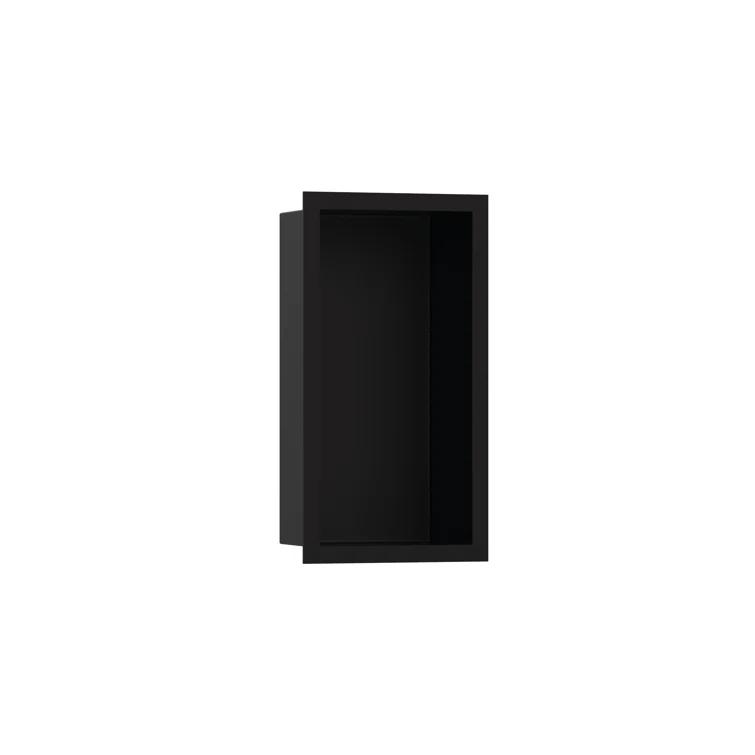 XtraStoris Individual Wall Niche Matte Black with Design Frame 15.38" x 9.5" x 4"