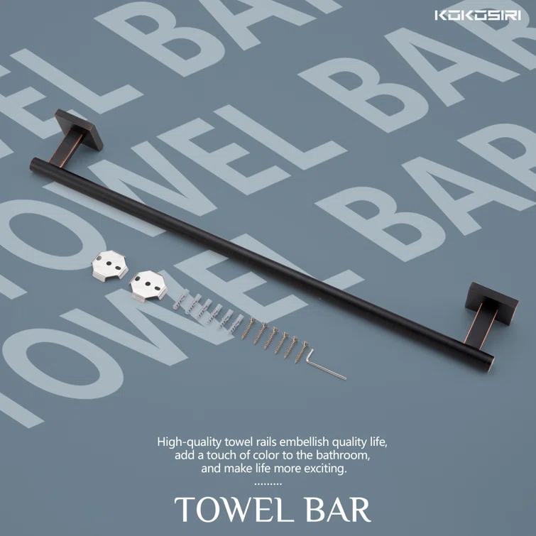 KOKOSIRI 24" Bathroom Towel Bar Wall Mounted B4005ORB-L24