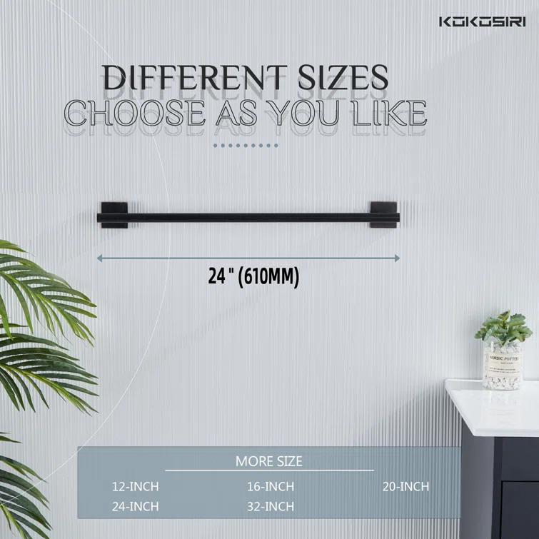 KOKOSIRI 24" Bathroom Towel Bar Wall Mounted B4005ORB-L24