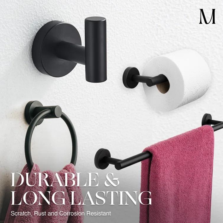 Marmolux Accessories 4 - Piece Bathroom Hardware Set S911-4BK