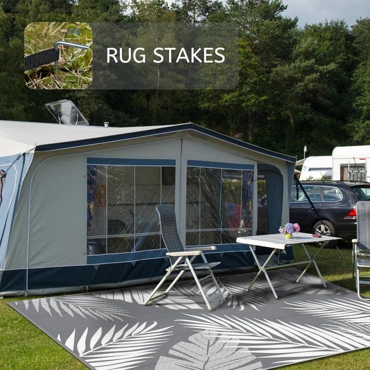 Lunceford Outdoor Rug for Patio Clearance, Waterproof Mat,Reversible Plastic Camping Rugs