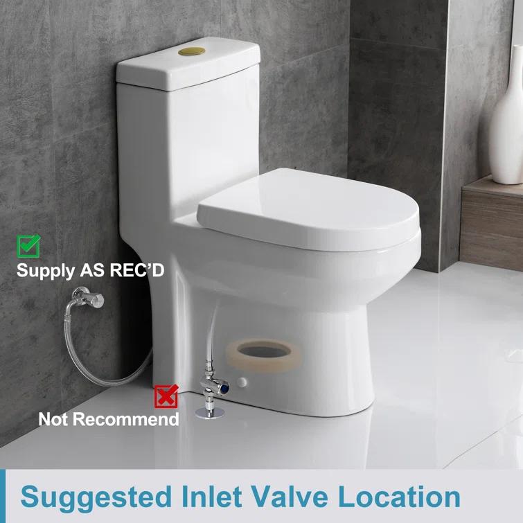 Nia Small Compact One-Piece Toilet, 1.28 GPF Round Dual-Flush Floor Mounted
