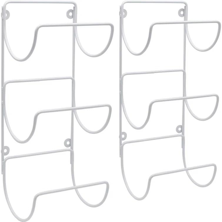 Sorbus Wall Mounted Towel Rack Holder for Bathroom, Metal White (2-Pack = 6 Tier/Shelves)