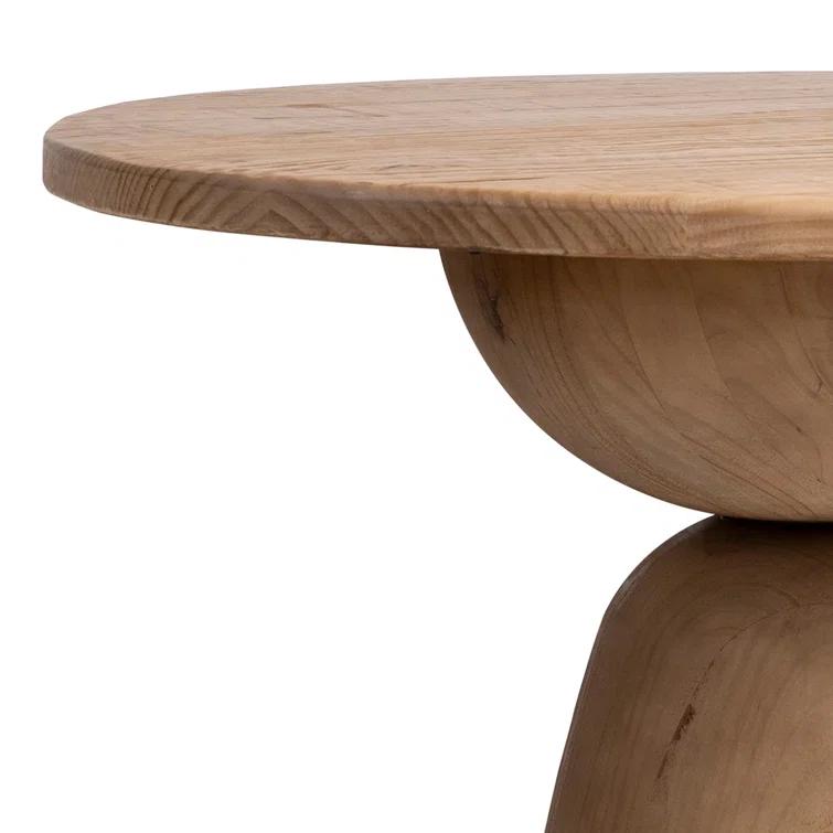 AllModern Saria Reclaimed Pine Round Modern Hourglass Bistro Dining Table & Reviews | AllModern
