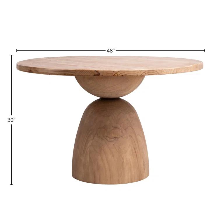 AllModern Saria Reclaimed Pine Round Modern Hourglass Bistro Dining Table & Reviews | AllModern