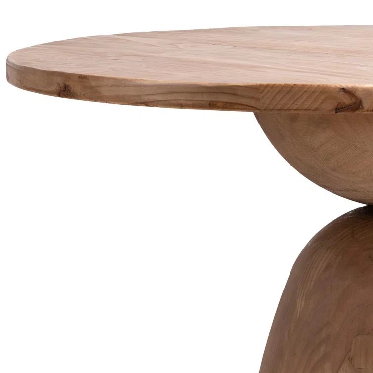 AllModern Saria Reclaimed Pine Round Modern Hourglass Bistro Dining Table & Reviews | AllModern