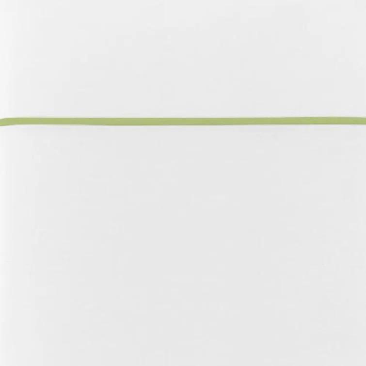 White Cotton Percale Euro Sham with Satin Embroidery