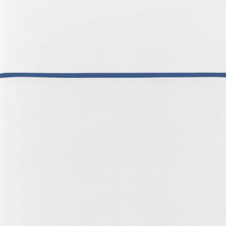 White Cotton Percale Euro Sham with Satin Embroidery