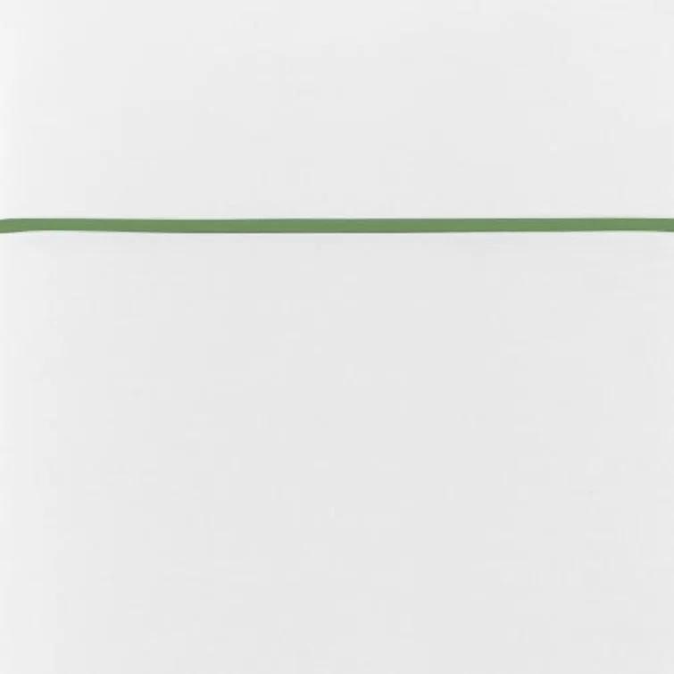 White Cotton Percale Euro Sham with Satin Embroidery