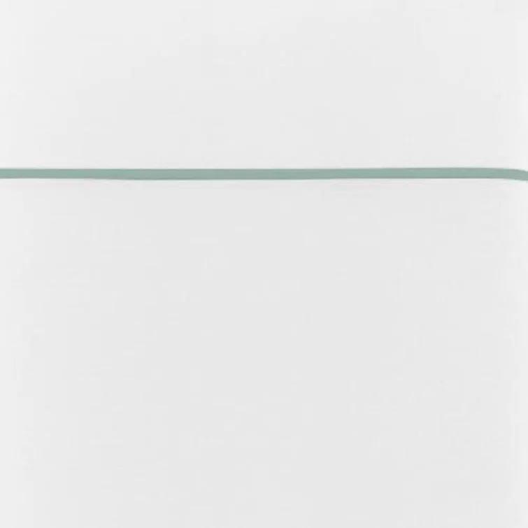 White Cotton Percale Euro Sham with Satin Embroidery