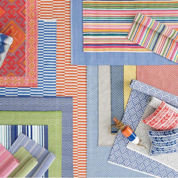 Mainsail Navy Handwoven Indoor/Outdoor Rug