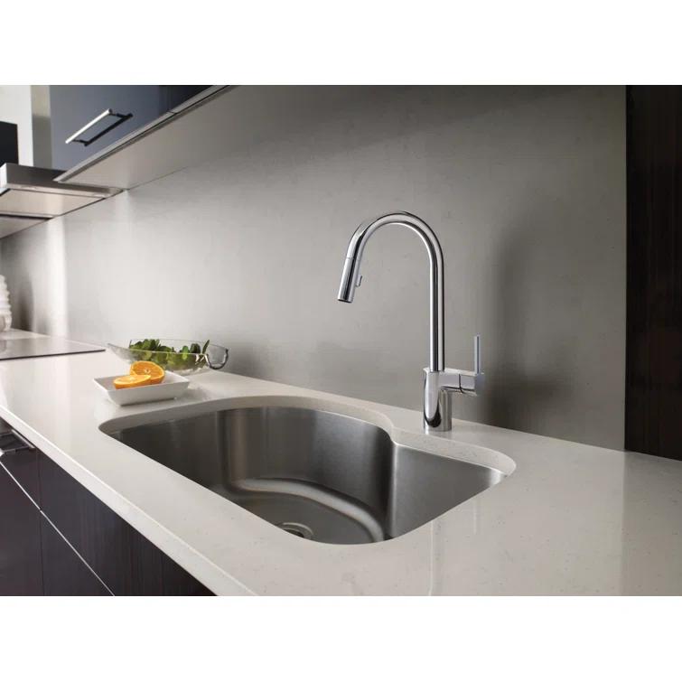 Moen Align One Handle Modern Kitchen Pulldown Faucet with Reflex and Power Clean Technology