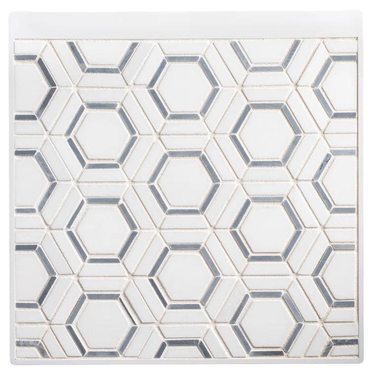 Hexaco Natural Stone Hexagon Mosaic Kitchen Backsplash, Bathroom, Shower, Pool, Wall and Floor Tile