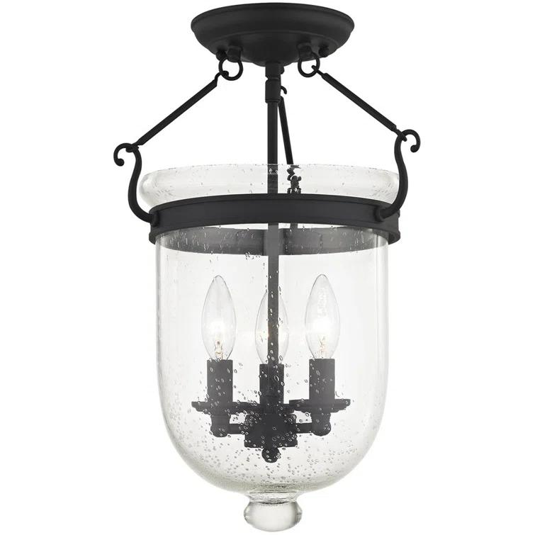 Glass Semi Flush Mount
