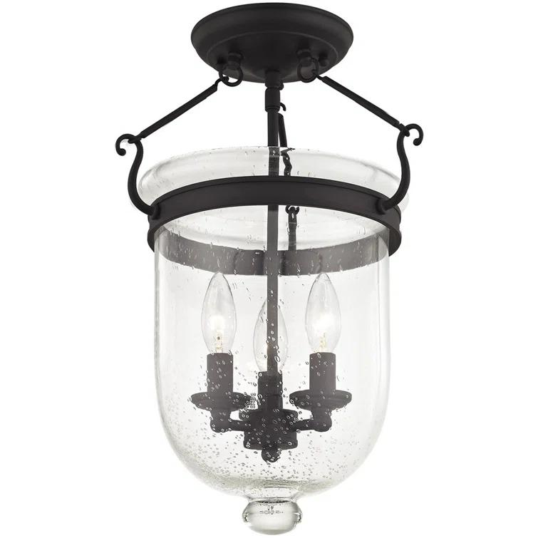 Glass Semi Flush Mount