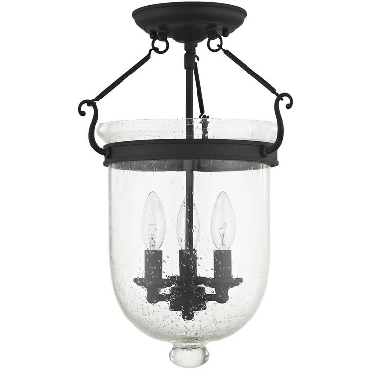 Glass Semi Flush Mount