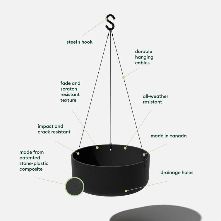 Mason Series Hanging Kona Bowl Planter
