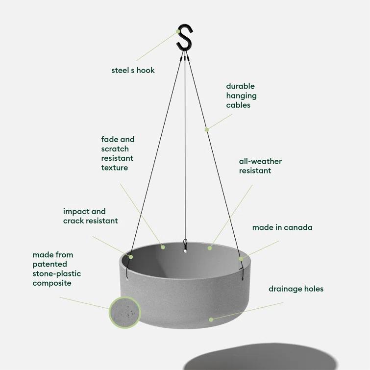 Mason Series Hanging Kona Bowl Planter