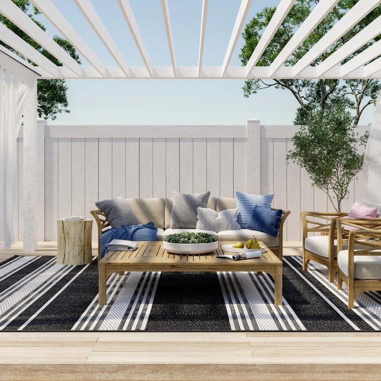 Romy Striped Indoor/Outdoor Area Rug