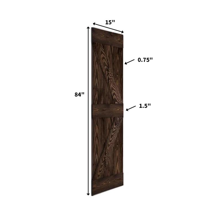 Coast Sequoia 84"H Embossing Bi-Fold Barn Door With Sliding Hardware Kit