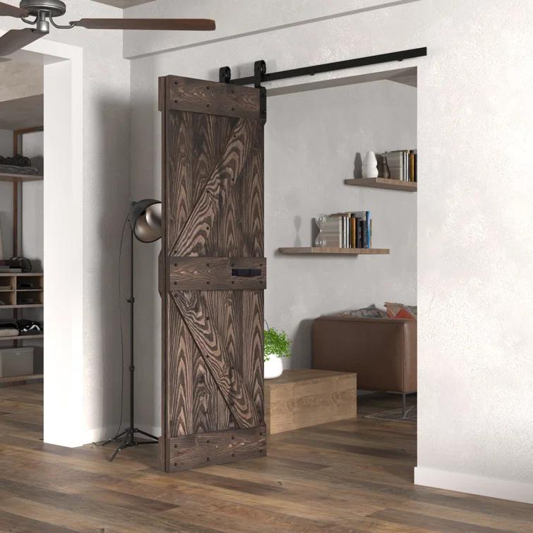 Coast Sequoia 84"H Embossing Bi-Fold Barn Door With Sliding Hardware Kit