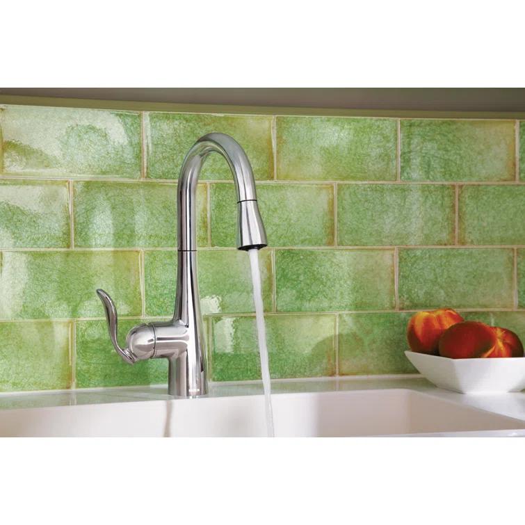 Moen Arbor One Handle Pulldown Kitchen Faucet Featuring Power Boost and Reflex