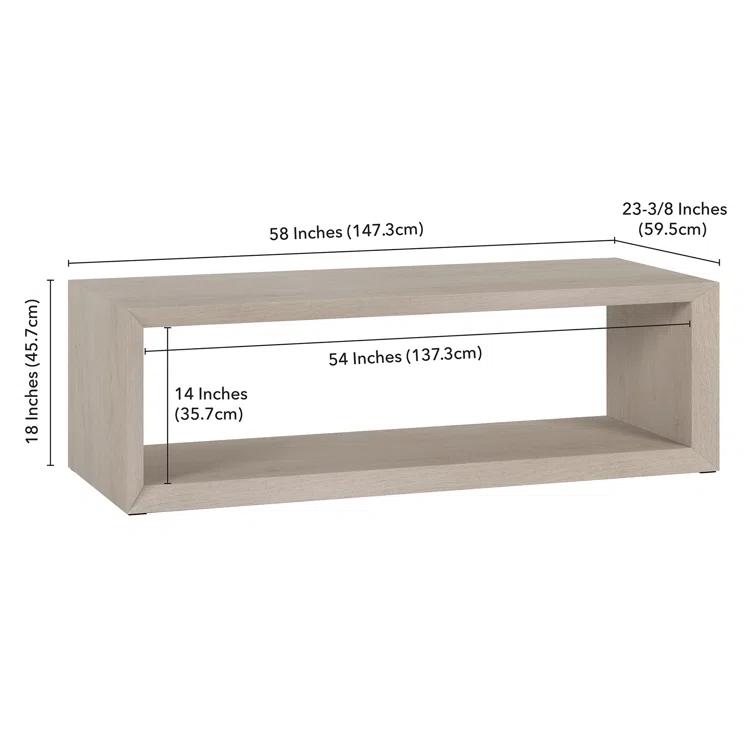 Foxtrot Faux Wood Coffee Table With Shelf